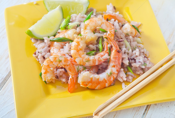 rice with shrimps Stock photo © tycoon