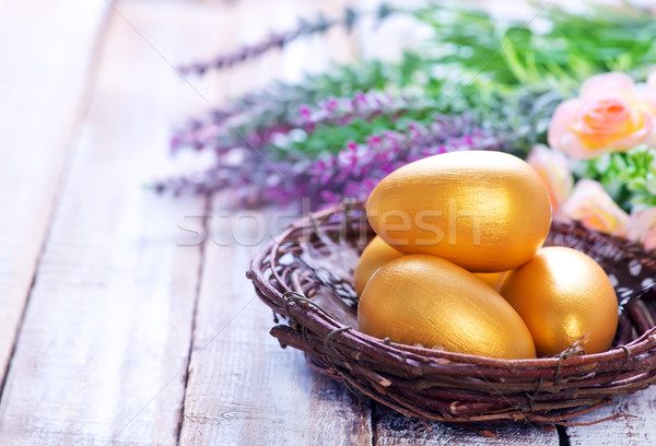 Stock foto: Ostereier · Farbe · Tabelle · Ostern · Himmel · Blume