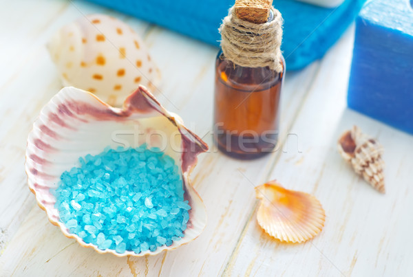 Tengeri só test kék fürdő fehér zuhany Stock fotó © tycoon