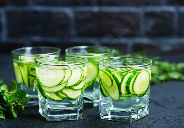 drink with cucumber Stock photo © tycoon