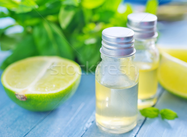 Aroma olio natura foglia verde bottiglia Foto d'archivio © tycoon