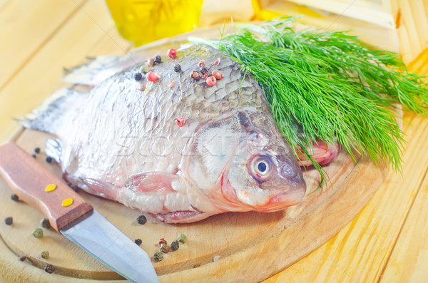 Frischen Karpfen Wasser Fisch Gesundheit grünen Stock foto © tycoon