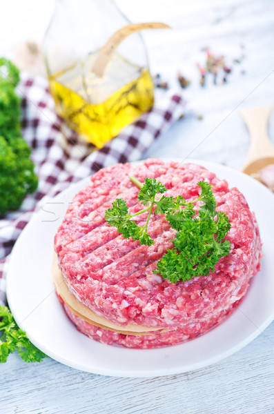 Crudo bordo sal especias fondo cena Foto stock © tycoon