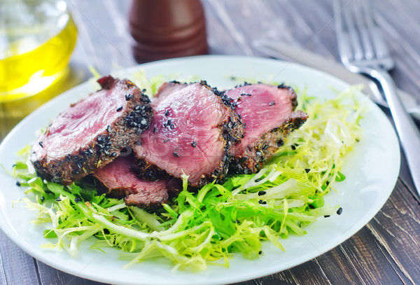 beef steak with fresh salad Stock photo © tycoon