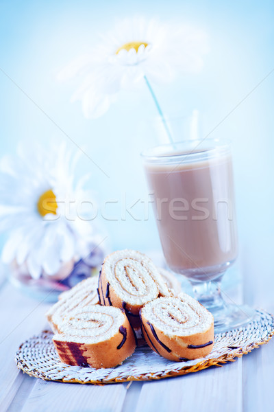 Zdjęcia stock: Słodkie · ciasto · tablicy · tabeli · żywności · pić