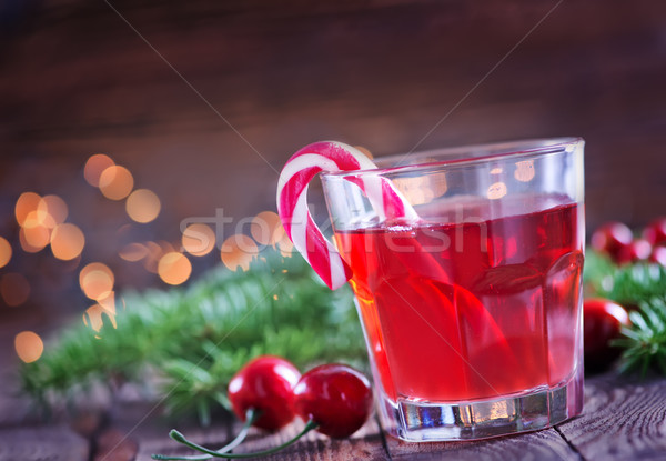 Crăciun bea sticlă tabel apă copac Imagine de stoc © tycoon