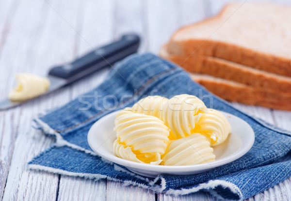 Manteiga pão café da manhã tabela papel gordura Foto stock © tycoon