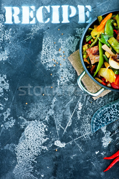 Warzyw puchar tabeli żywności tle Zdjęcia stock © tycoon