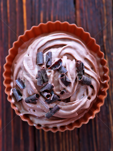 Schokolade Sahne braun Form Muffins Essen Stock foto © tycoon