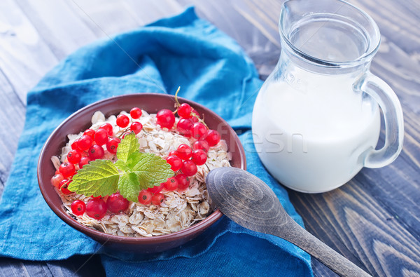 oat flakes with red currant Stock photo © tycoon