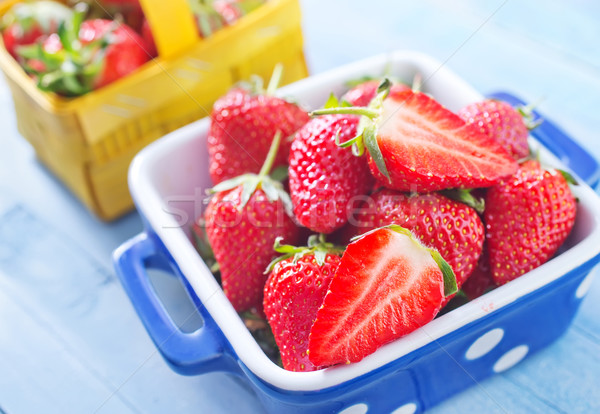 草莓 食品 設計 盤 早餐 復古 商業照片 © tycoon