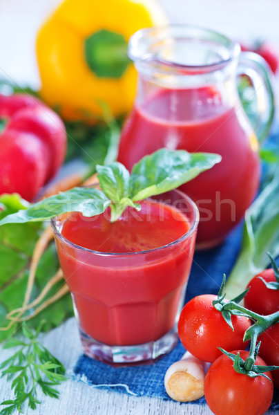 Foto stock: Vegetales · jugo · vidrio · mesa · hoja · verde