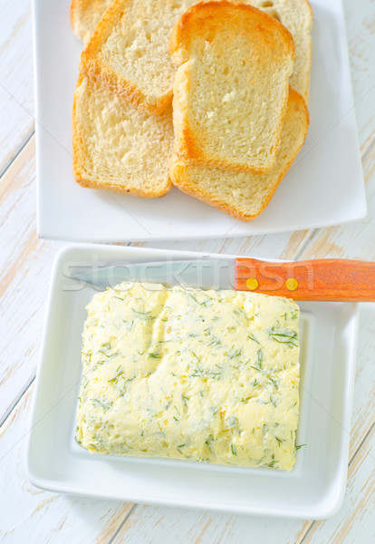 Masło czosnku kuchnia chleba świeże słodkie Zdjęcia stock © tycoon