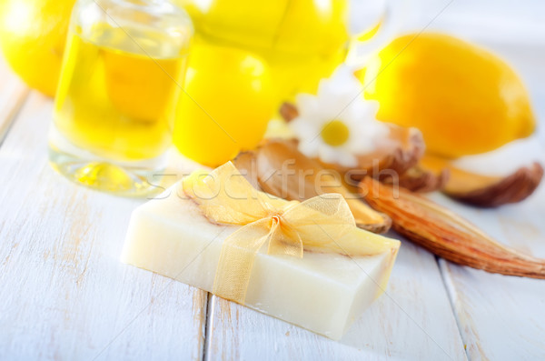Szappan aroma olaj üveg szépség pihen Stock fotó © tycoon
