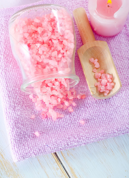 Aroma zout zeep natuur home gezondheid Stockfoto © tycoon