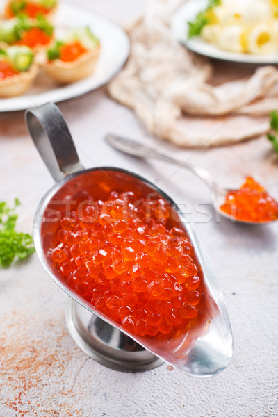 [[stock_photo]]: Saumon · caviar · beurre · stock · photo · poissons