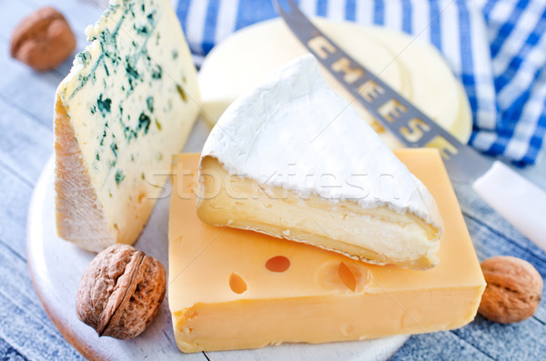 Fromages alimentaire groupe cuisson jaune manger Photo stock © tycoon