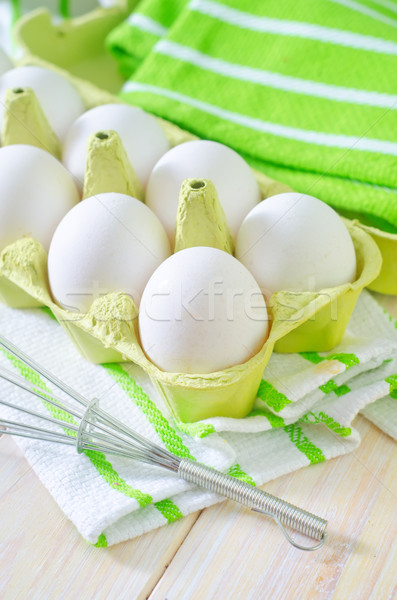 raw eggs Stock photo © tycoon