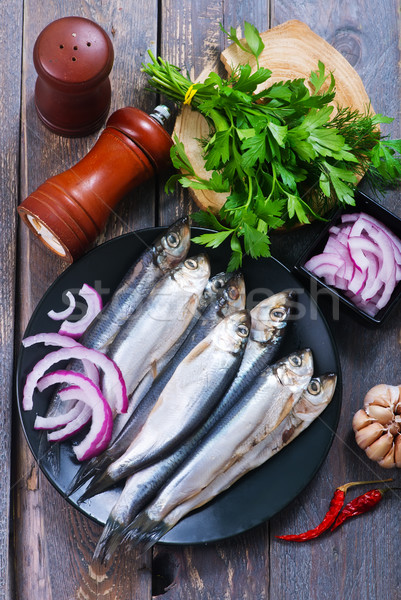 Fisch Salz Gewürz Platte Essen Natur Stock foto © tycoon