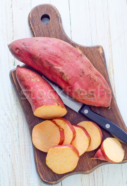 Süßkartoffel Hintergrund orange rot weiß essen Stock foto © tycoon