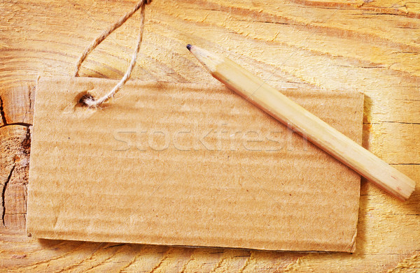 blank on wooden background Stock photo © tycoon