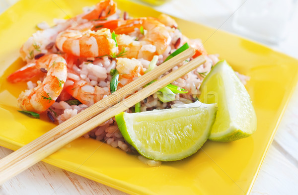 rice with shrimps Stock photo © tycoon