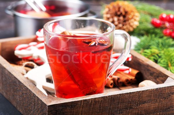 Noël boire épices table arbre [[stock_photo]] © tycoon