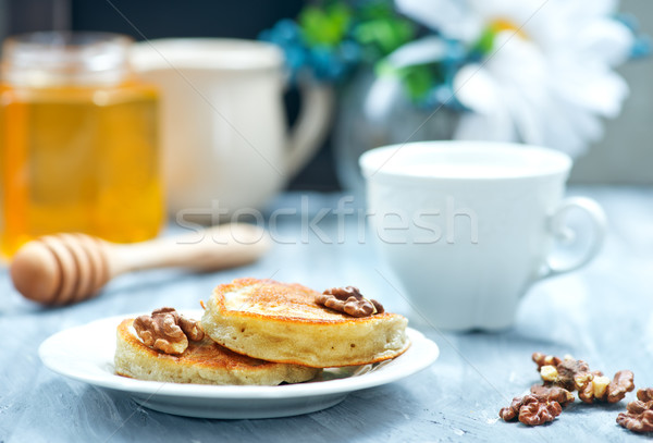 pancakes with nuts Stock photo © tycoon