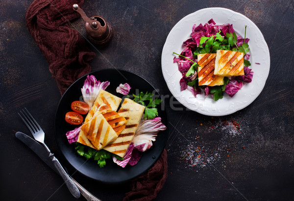 サラダ 焼き チーズ 新鮮な野菜 食品 緑 ストックフォト © tycoon