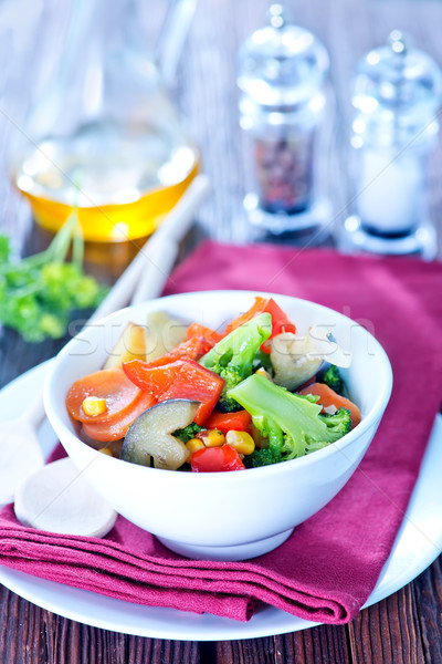Warzyw puchar tabeli żywności zdrowia posiłek Zdjęcia stock © tycoon