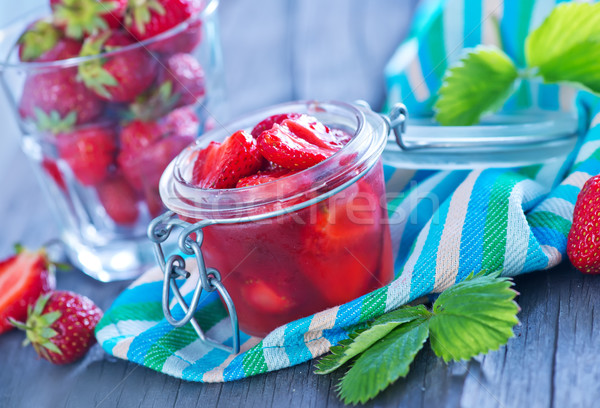 Stock photo: strawberry jam