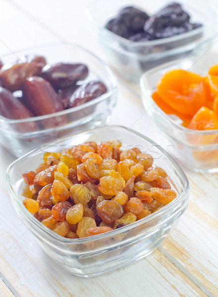 dried apricots, raisins and dates Stock photo © tycoon