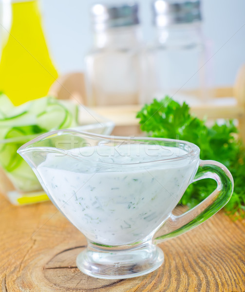Biały sos żywności Sałatka pieprz warzyw Zdjęcia stock © tycoon