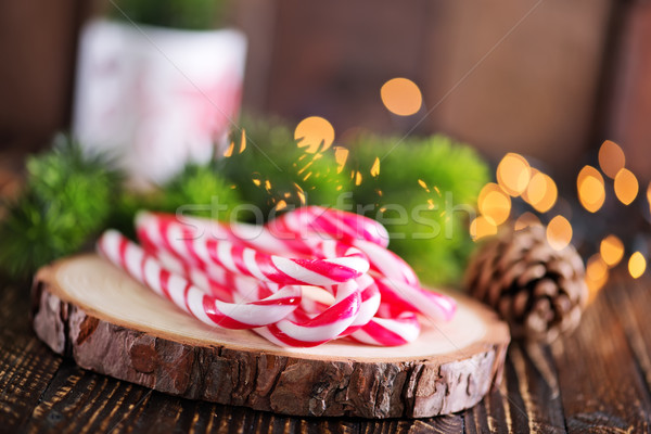 Natal decoração velas tabela feliz fundo Foto stock © tycoon