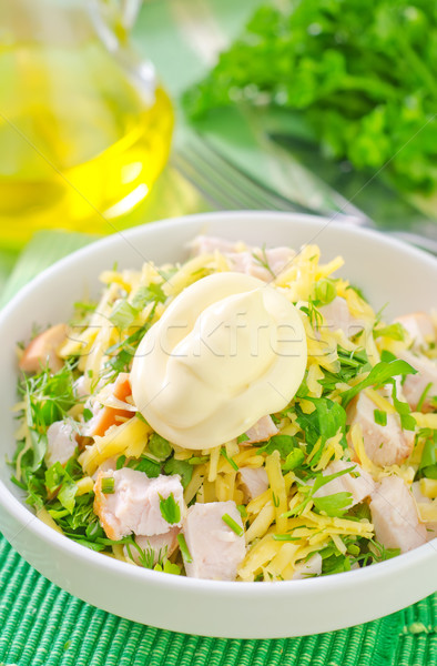 salad with chicken and cheese Stock photo © tycoon