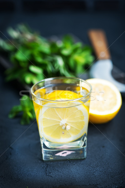 Stok fotoğraf: Içmek · limon · kireç · meyve · cam
