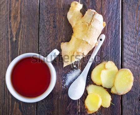 tea with ginger Stock photo © tycoon