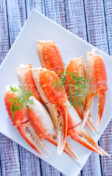 Crab alimente portocaliu coajă mânca Imagine de stoc © tycoon