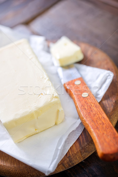 Butter Hintergrund blau Öl Fett Essen Stock foto © tycoon