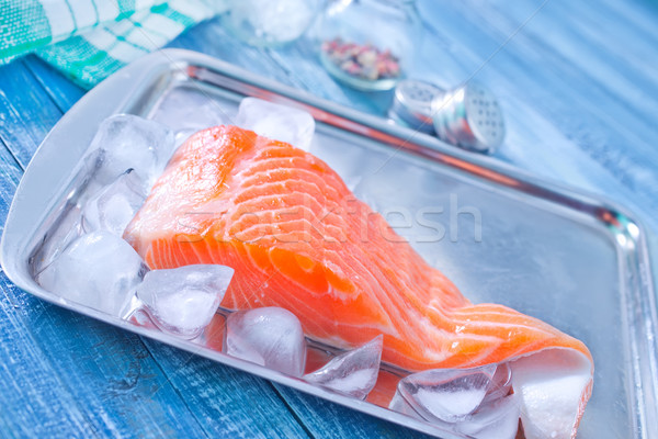 魚 鮭 食品 背景 氷 釣り ストックフォト © tycoon
