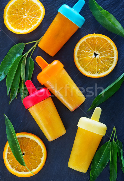 homemade orange icecream Stock photo © tycoon