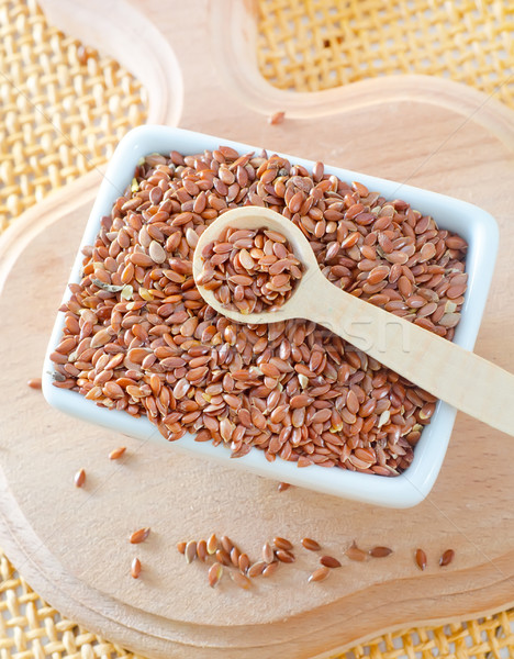 flax seed and oil Stock photo © tycoon