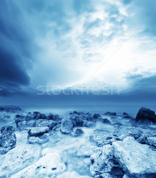 storm on the sea Stock photo © tycoon