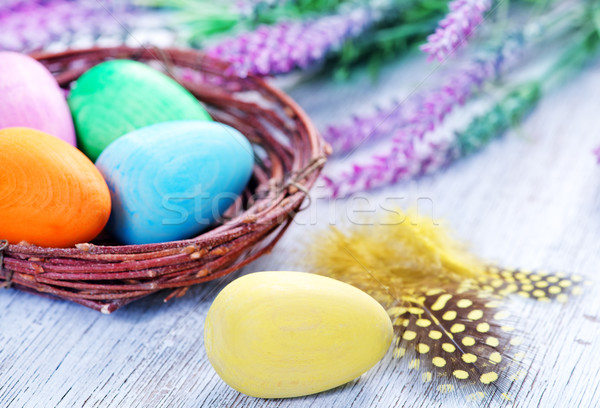 Dekoracyjny malowany Easter Eggs kolor jaj Wielkanoc Zdjęcia stock © tycoon