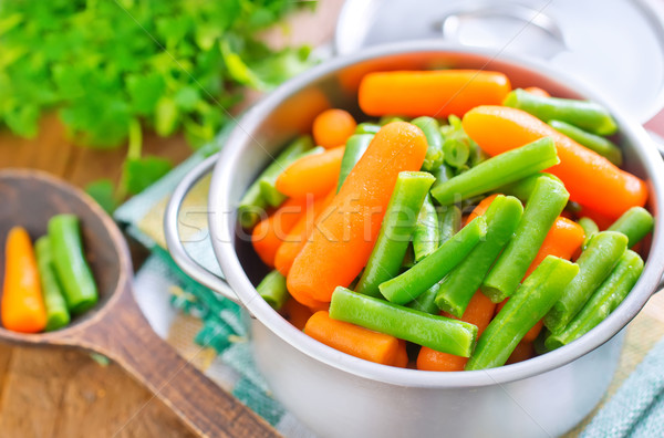 [[stock_photo]]: Carotte · haricots · verts · santé · vert · asian · mode · de · vie