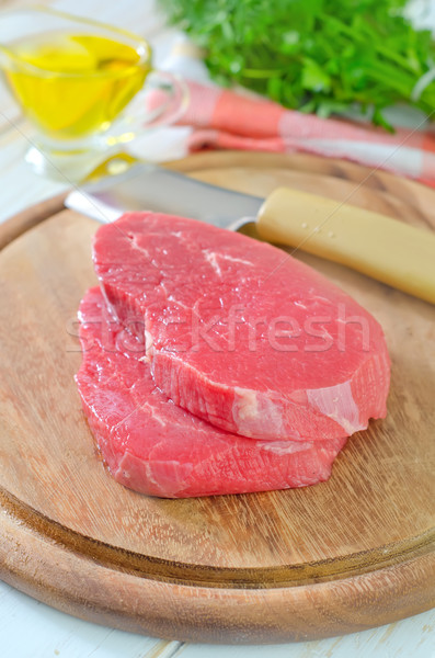 Nyers hús háttér konyha tehén piros Stock fotó © tycoon