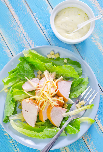 fresh salad with chicken and cheese Stock photo © tycoon