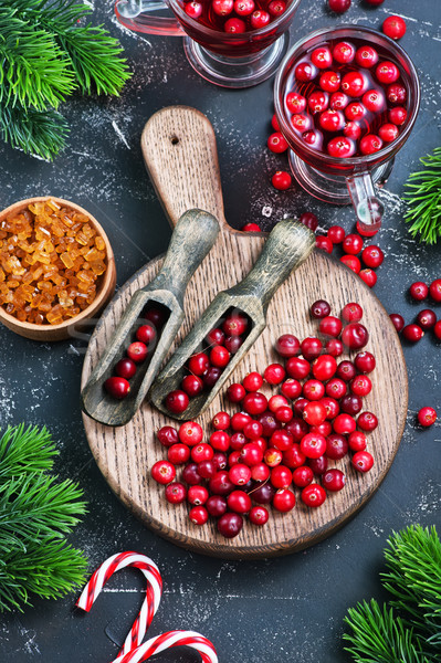 Trinken Beeren Weihnachten Glas Tabelle Stock foto © tycoon