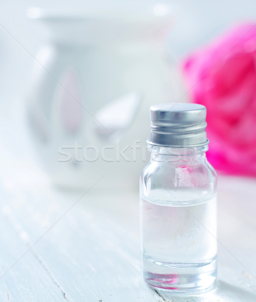 Aumentó petróleo flor vidrio belleza botella Foto stock © tycoon