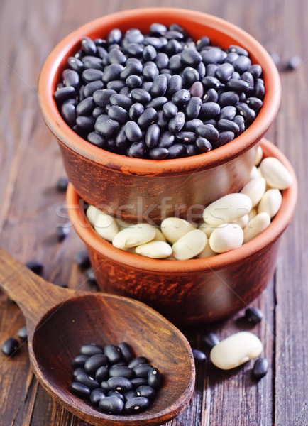 white and black beans Stock photo © tycoon